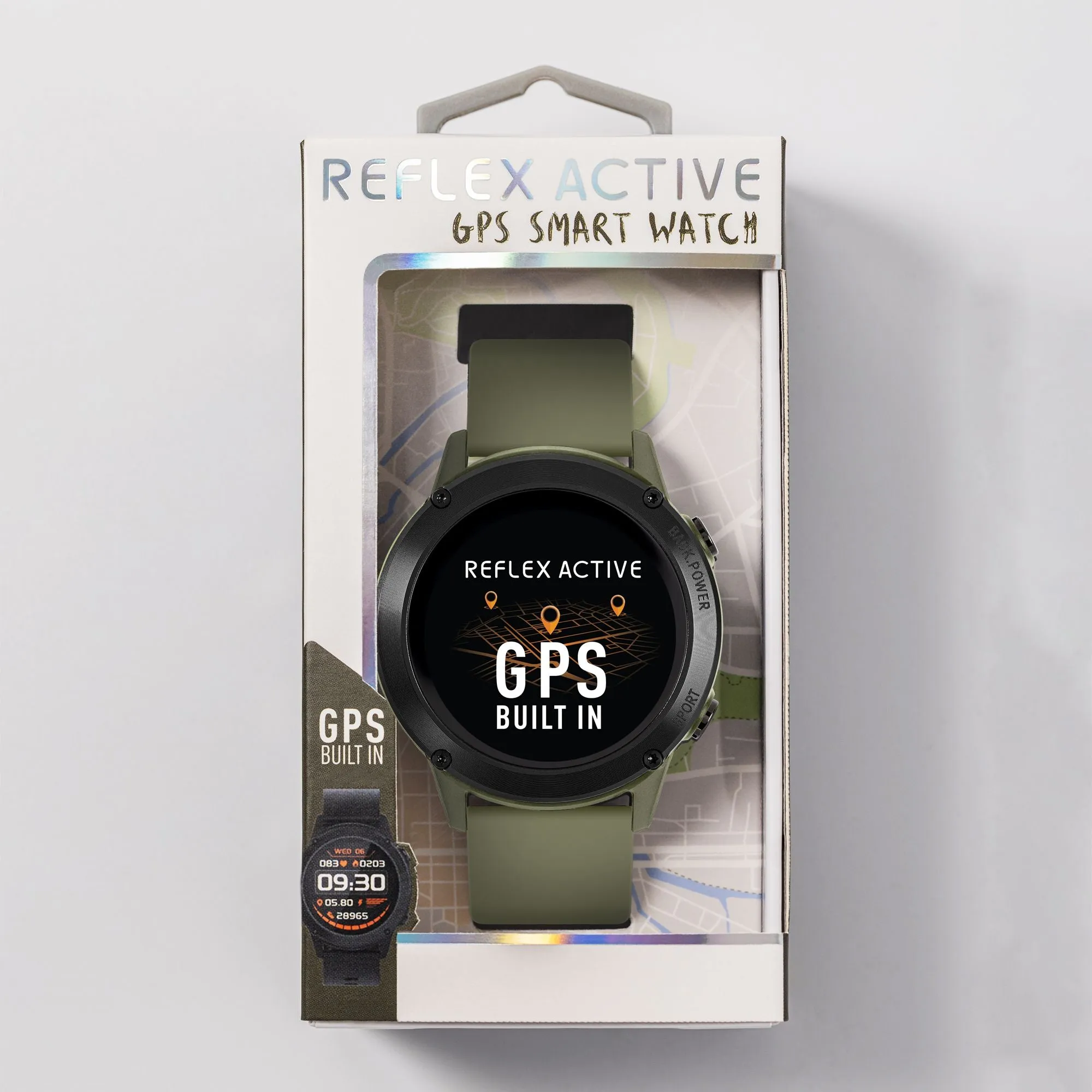 Reflex Active Series 18 Khaki Silicone Strap GPS Smart Watch