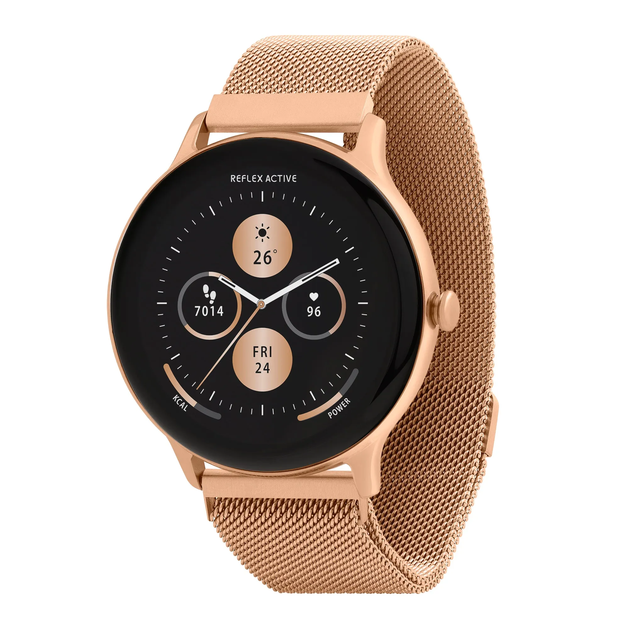 Reflex Active Series 22 Rose Gold Case & Rose Gold Mesh Strap RA22-4078 
