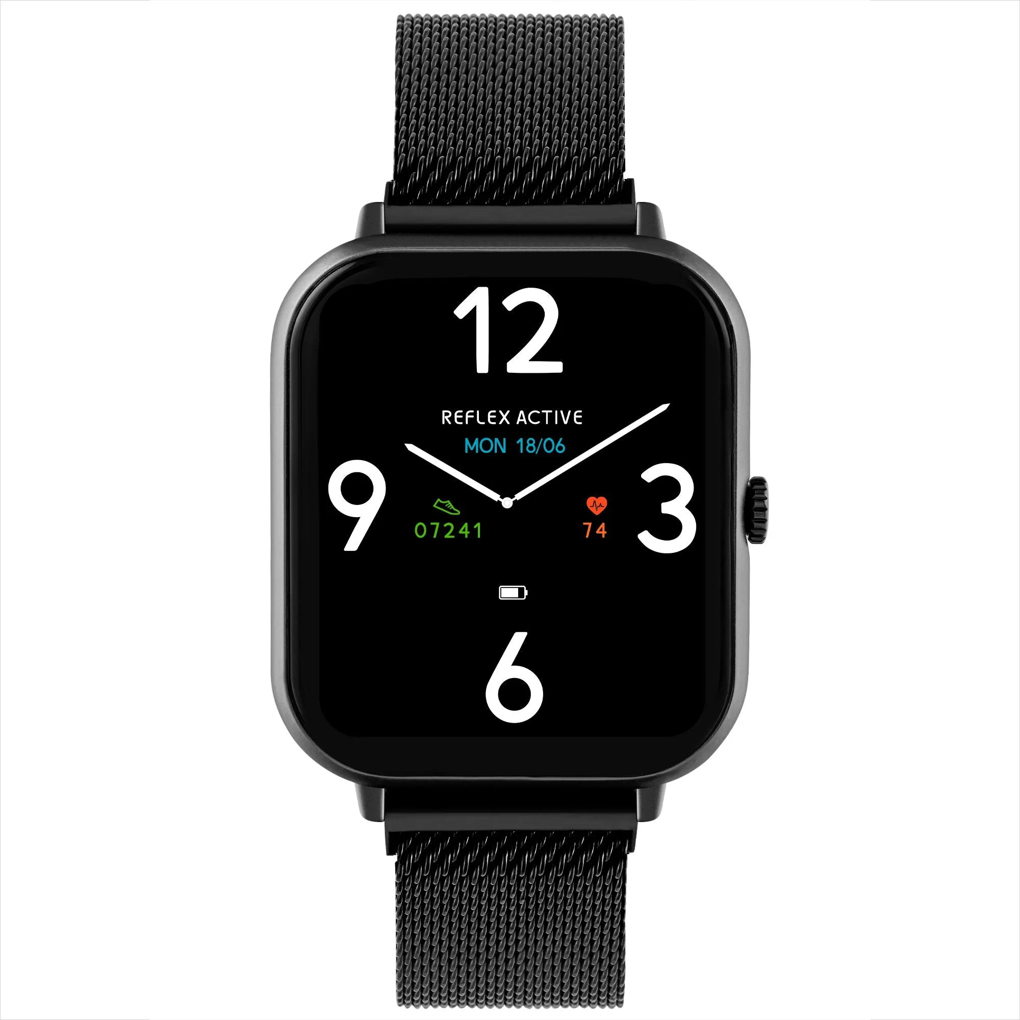 Reflex Active Series 23 Black Case & Black Mesh Band Watch RA23-4076 