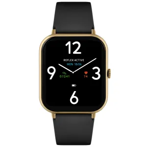 Reflex Active Series 23 Gold Case & Black Silicon Strap Watch RA23-2168 