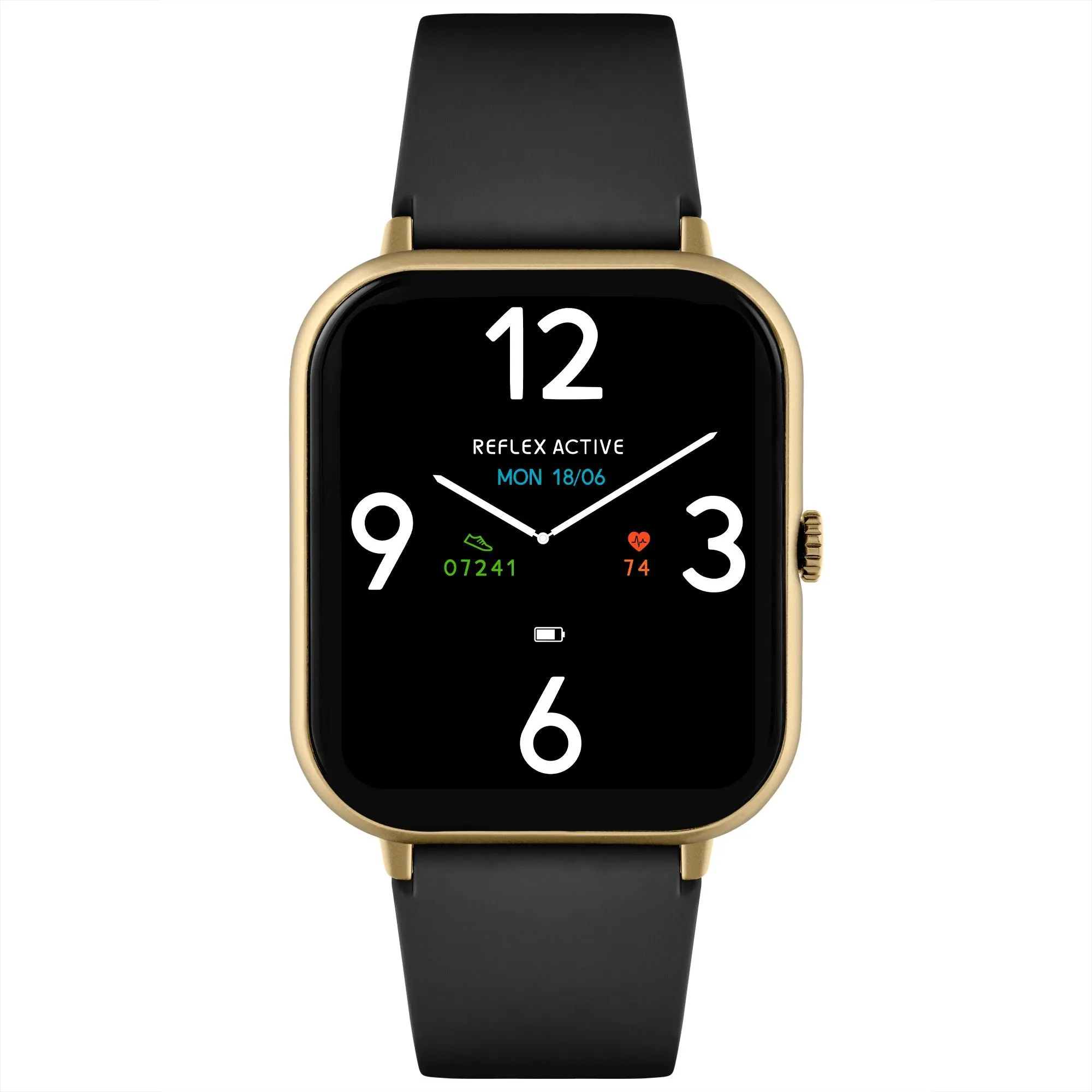 Reflex Active Series 23 Gold Case & Black Silicon Strap Watch RA23-2168 
