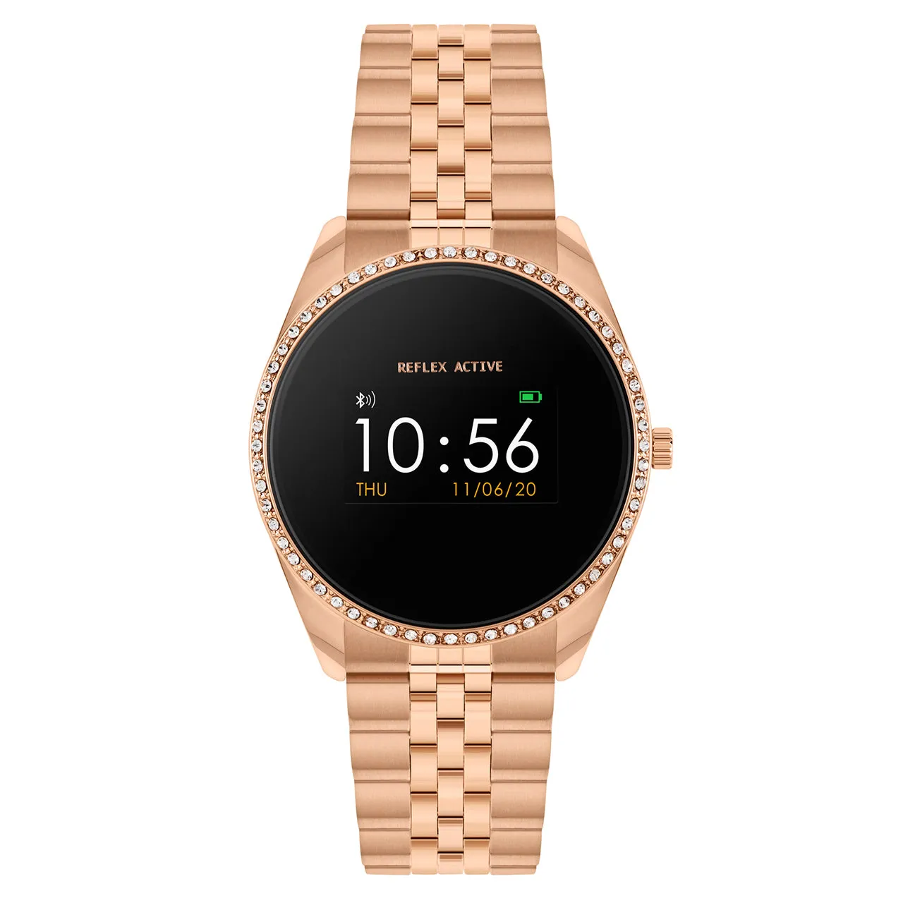 Reflex Active Series 3 Rose Gold Crystal Link Smart Watch RA03-4048 