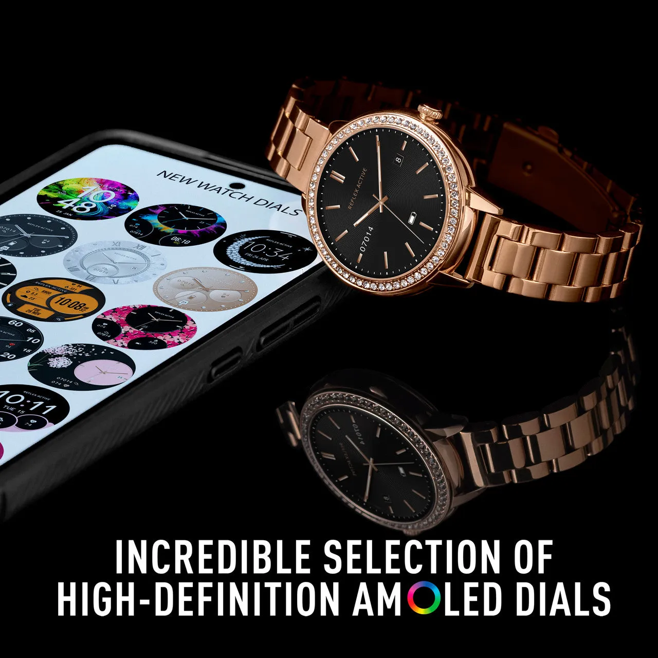 Reflex Active SERIES 41 AMOLED Rose Gold Bracelet Smart Watch RA41-4096