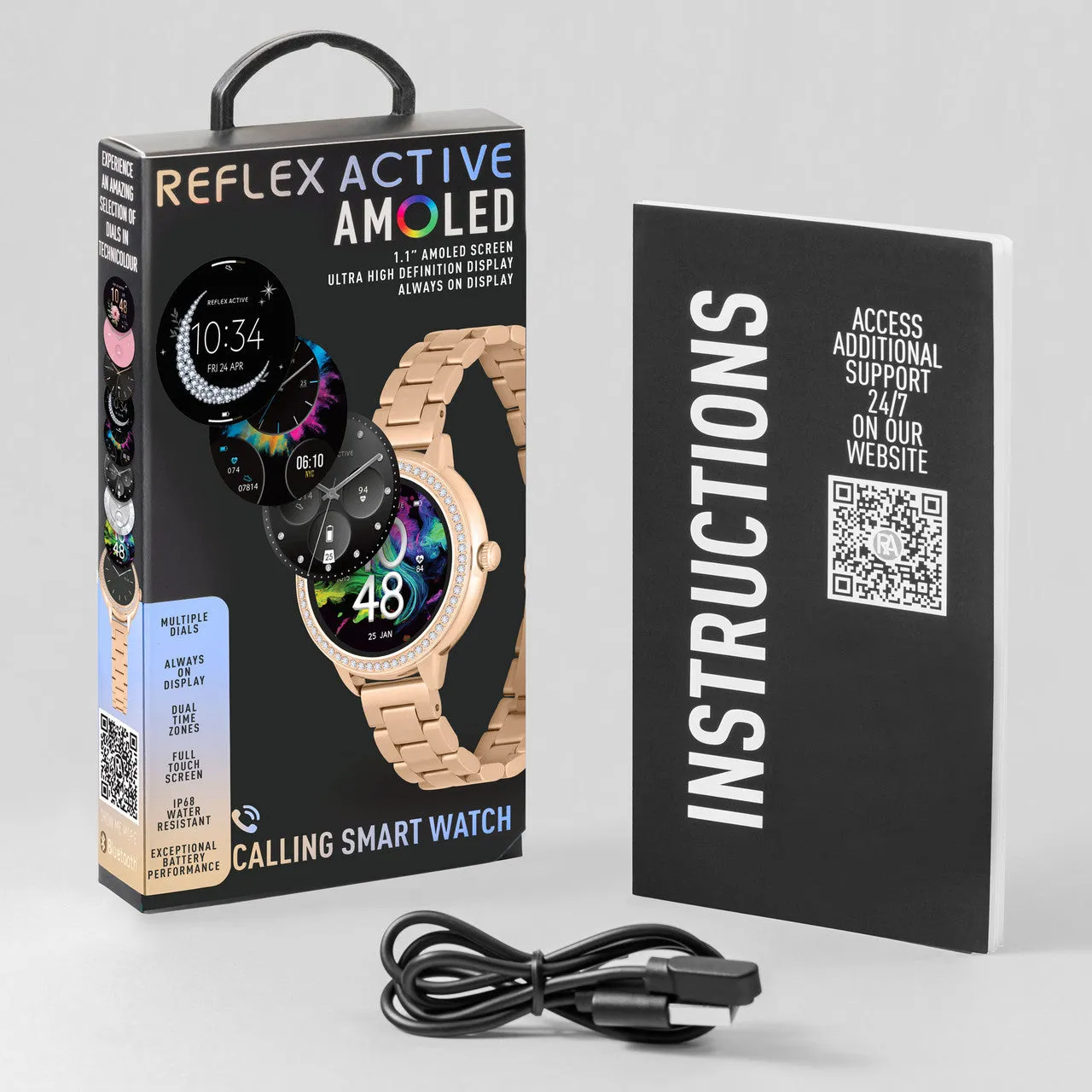 Reflex Active SERIES 41 AMOLED Rose Gold Bracelet Smart Watch RA41-4096