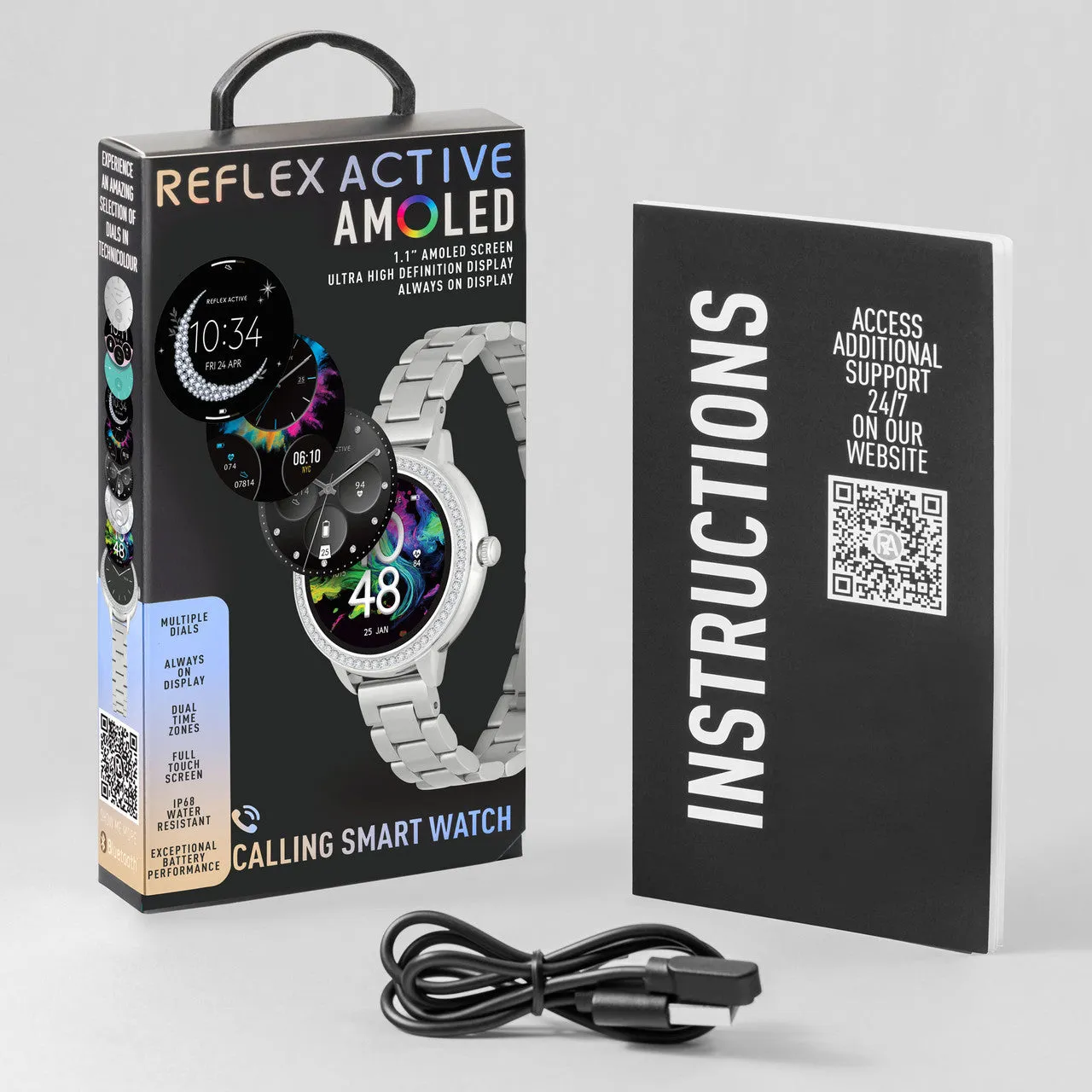 Reflex Active SERIES 41 AMOLED Silver Bracelet Smart Watch RA41-4097