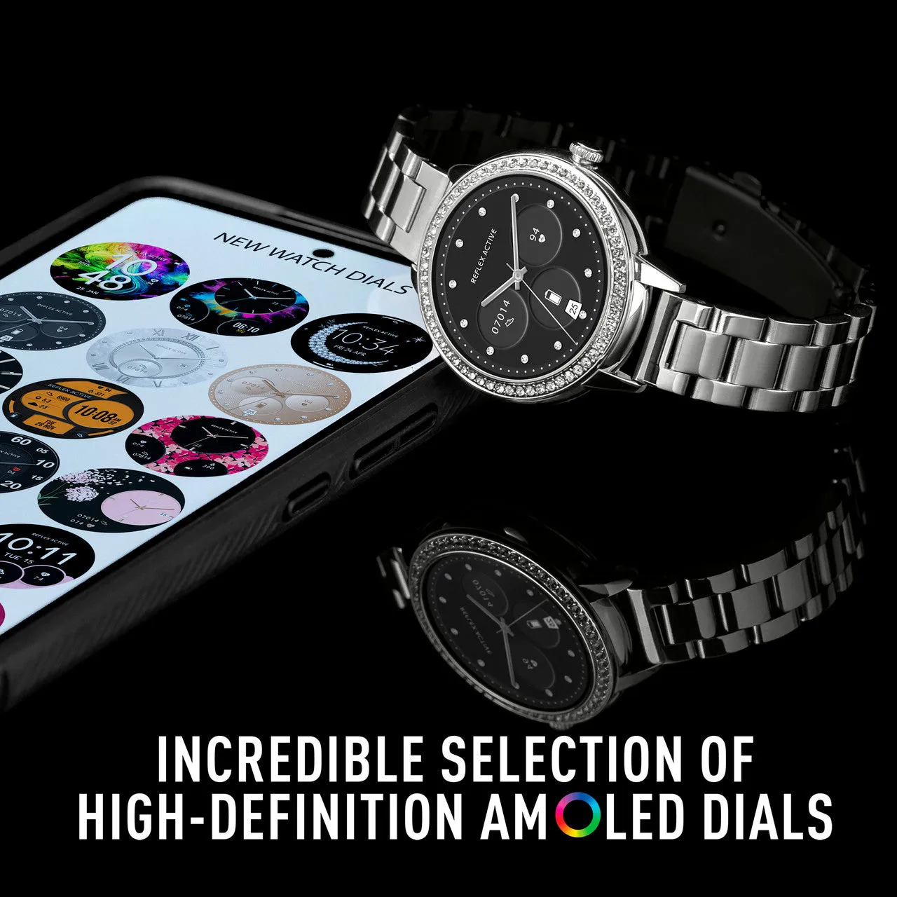 Reflex Active SERIES 41 AMOLED Silver Bracelet Smart Watch RA41-4097
