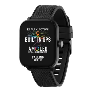 Reflex Active SERIES 44 AMOLED GPS Black Silicone Strap Smart Watch RA44-2216 