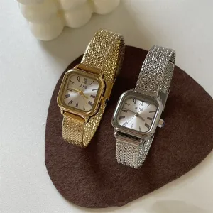 Retro Roman Steel Women's Quartz Watch 