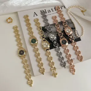 Retro Small Square Personality Chain Watch 