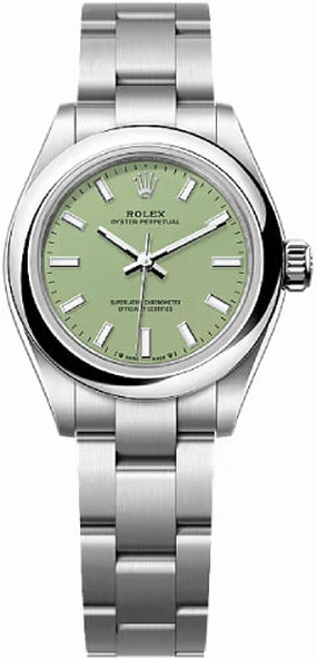 Rolex Oyster Perpetual 28 Pistachio Green Dial Oyster bracelet - 276200 - 2025 