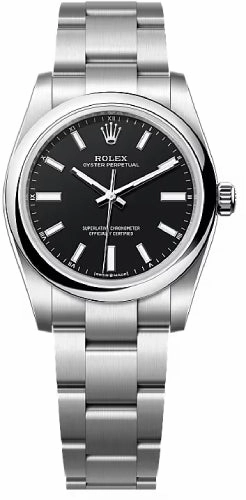 Rolex Oyster Perpetual 34 Black Dial Oyster Bracelet - 124200 - 2025 