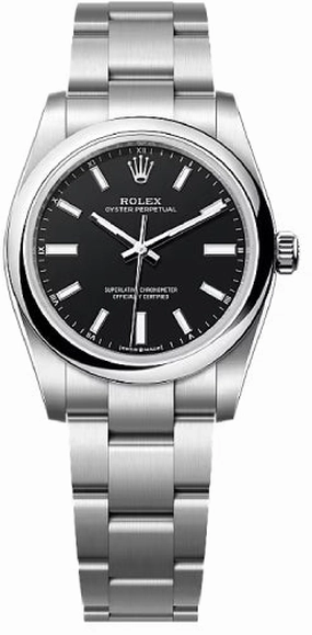 Rolex Oyster Perpetual 34 Black Dial Oyster Bracelet - 124200 - 2025 