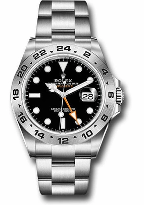 Rolex Oyster Perpetual Explorer II Watch - Oystersteel - Black Dial - Oyster Bracelet - 2021 Release - 226570 bk 