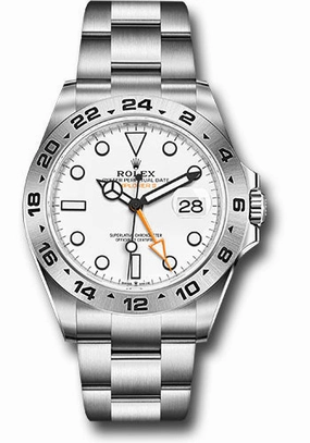 Rolex Oyster Perpetual Explorer II Watch - Oystersteel - White Dial - Oyster Bracelet - 2021 Release - 226570 w 