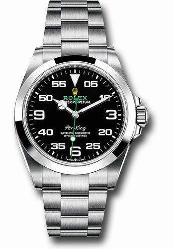 Rolex Oystersteel Air-King Watch - Smooth Bezel - Black Arabic Dial - Oyster Bracelet - 126900 bk 