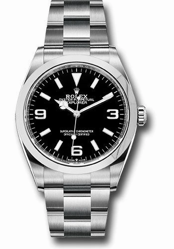 Rolex Stainless Steel Oyster Perpetual Explorer - Black Dial - Oyster Bracelet - 2021 Release - 124270 