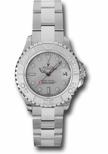 Rolex Steel and Platinum Lady Yacht-Master 29 Watch - Platinum Dial - 169622 