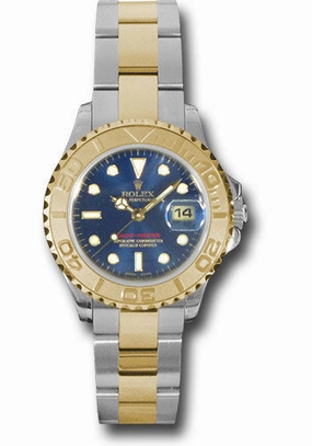 Rolex Steel and Yellow Gold Lady Yacht-Master 29 Watch - Blue Dial - 169623 b 