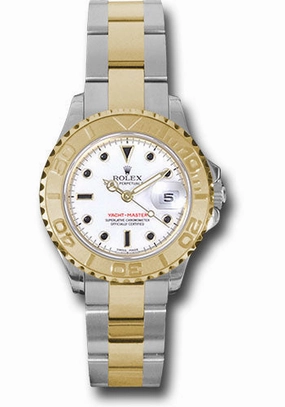 Rolex Steel and Yellow Gold Lady Yacht-Master 29 Watch - White Dial - 169623 