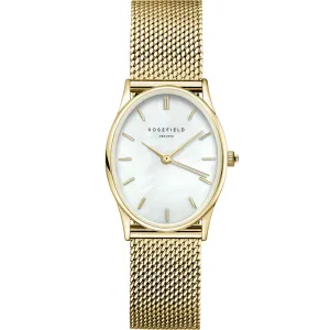 Rosefield OWGMG-OV10 The Oval Mother of Pearl Gold Ladies Watch 
