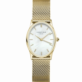 Rosefield OWGMG-OV10 The Oval Mother of Pearl Gold Ladies Watch 
