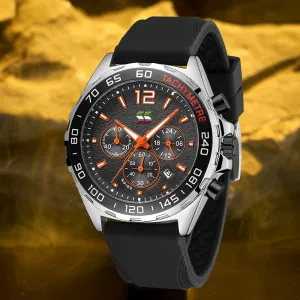 Rubber Strap Quartz Watch Fashion Clock Six-pin Timing Sport Watch 
