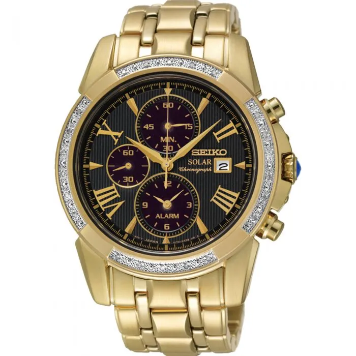 Seiko SSC314P-9 Le Grand Sport Solar Diamond Set Watch 