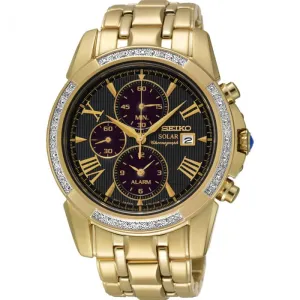 Seiko SSC314P-9 Le Grand Sport Solar Diamond Set Watch 