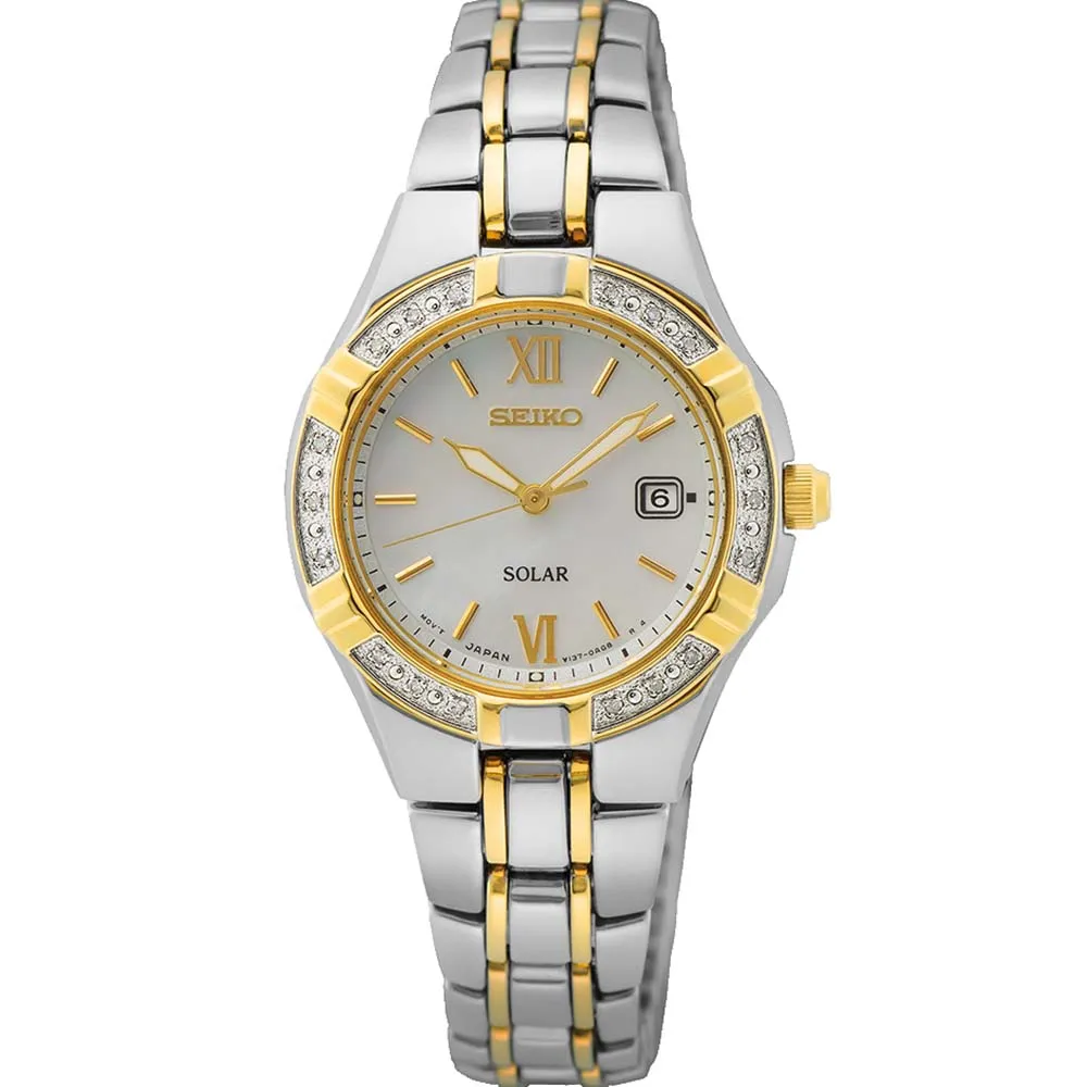Seiko SUT426P Solar Diamond Set Watch 