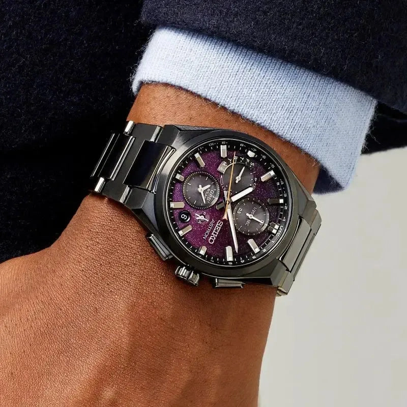 Seiko Astron GPS Solar 5X Dual Time Chronograph Yozakura  Cherry Blossom by night  Limited Edition