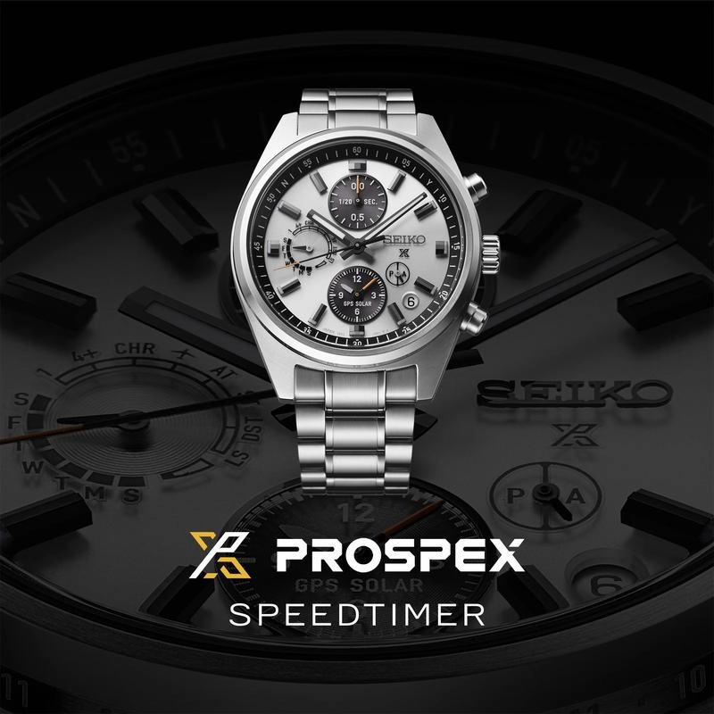 Seiko Prospex GPS Solar Chronograph Speedtimer Silver Dial - SSH165J1
