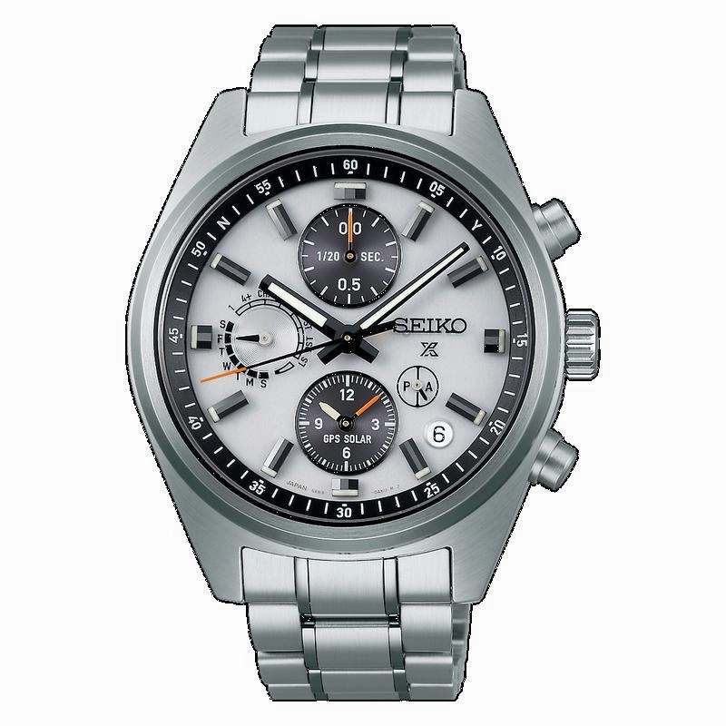 Seiko Prospex GPS Solar Chronograph Speedtimer Silver Dial - SSH165J1