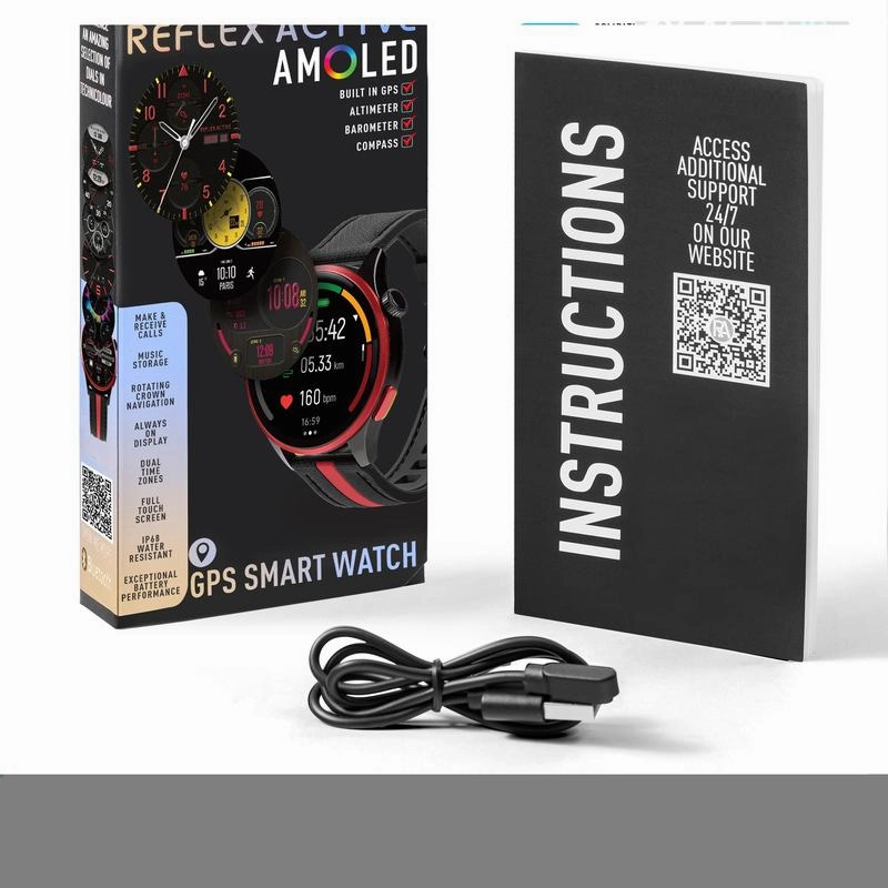 Series 54 Reflex Active Amoled GPS Black Smart Calling Watch