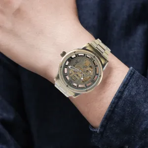 Shenhua Men's Fashion Hollowed-out Retro Automatic Mechanical Watch 