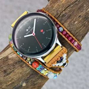 Shoushan Stone Bead Watch With Bracelet 
