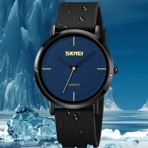 Silicone Strap Round Quartz Watch 