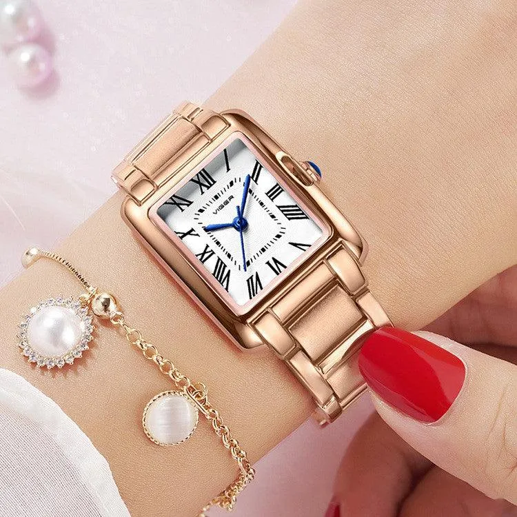 Simple Casual Waterproof Quartz Ladies Watch 