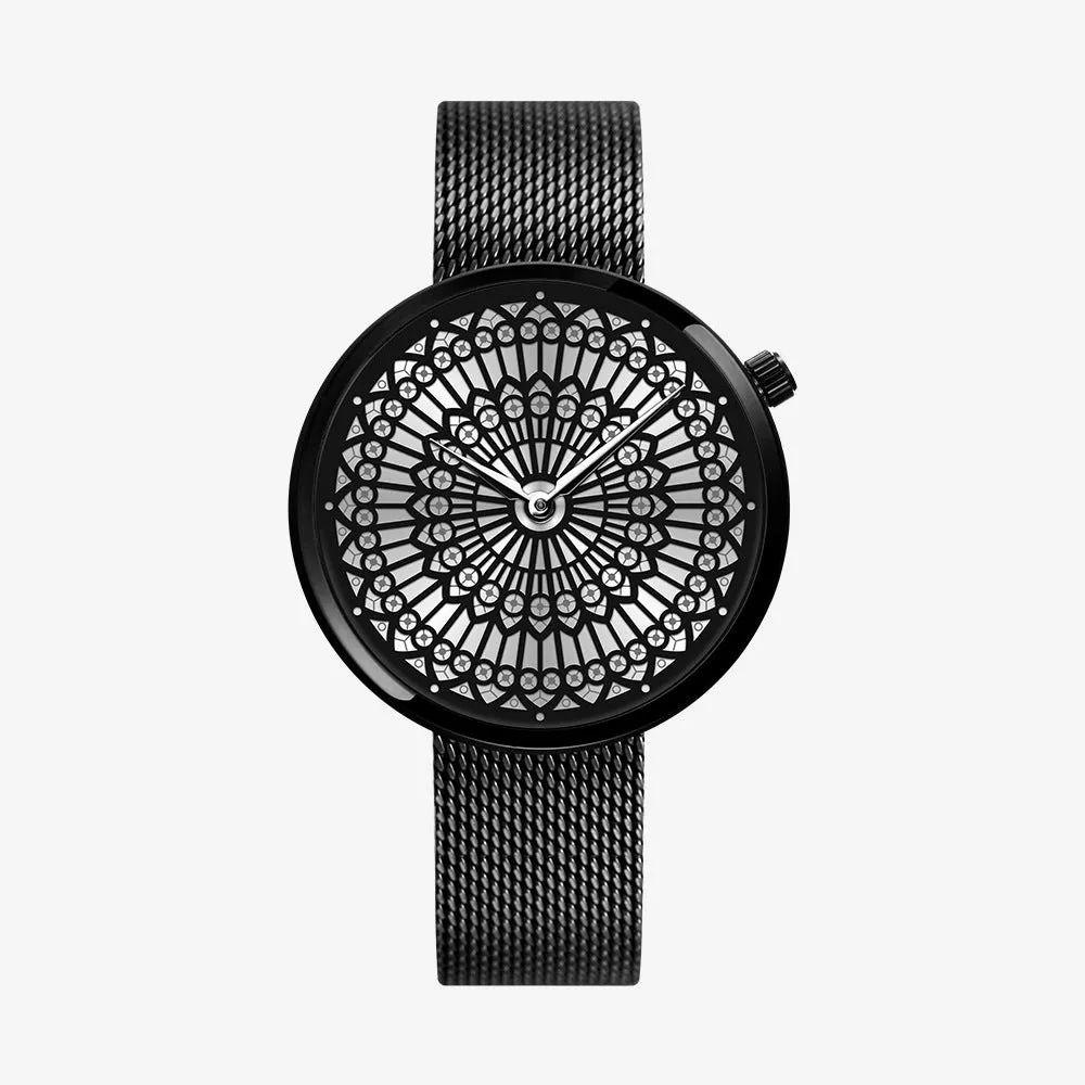 Sk Shengke new women's watch fashion creative dial steel mesh belt waterproof quartz watch foreign trade source k0114 