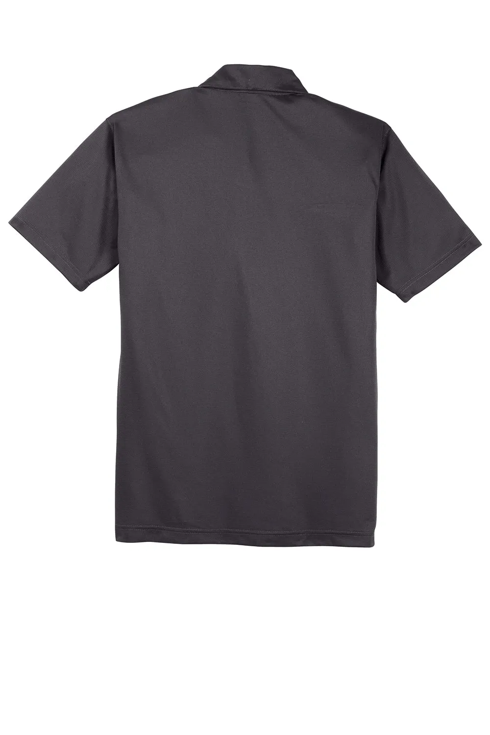 Sport-Tek Mens Active Mesh Moisture Wicking Short Sleeve Polo Shirt - Iron Grey Clothing Sport-Tek