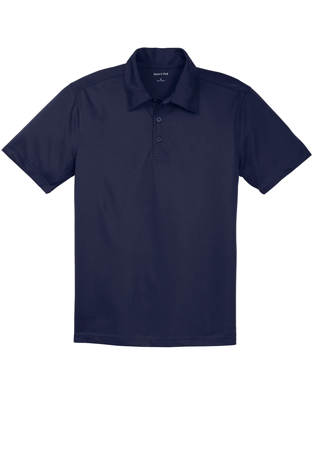 Sport-Tek Mens Active Mesh Moisture Wicking Short Sleeve Polo Shirt - True Navy Blue Clothing Sport-Tek