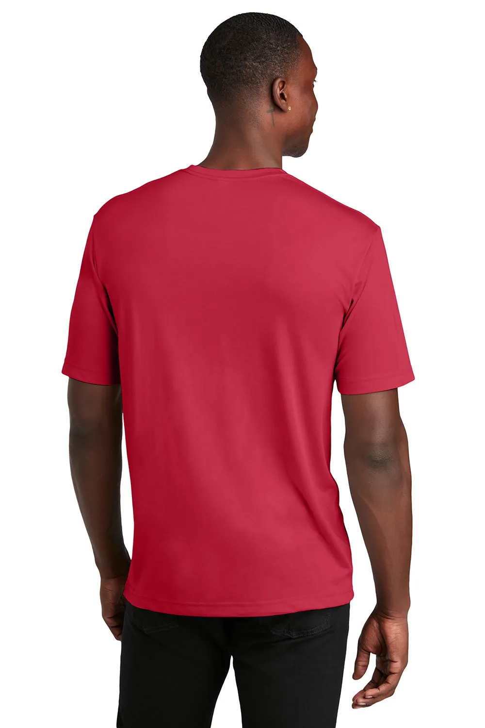 Sport-Tek Mens Competitor Moisture Wicking Short Sleeve Crewneck T-Shirt - Deep Red Clothing Sport-Tek