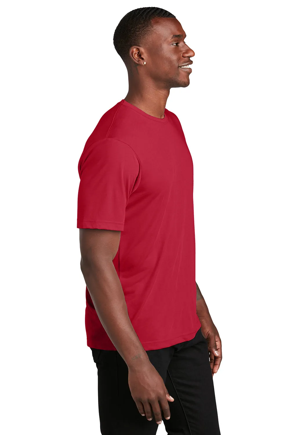 Sport-Tek Mens Competitor Moisture Wicking Short Sleeve Crewneck T-Shirt - Deep Red Clothing Sport-Tek