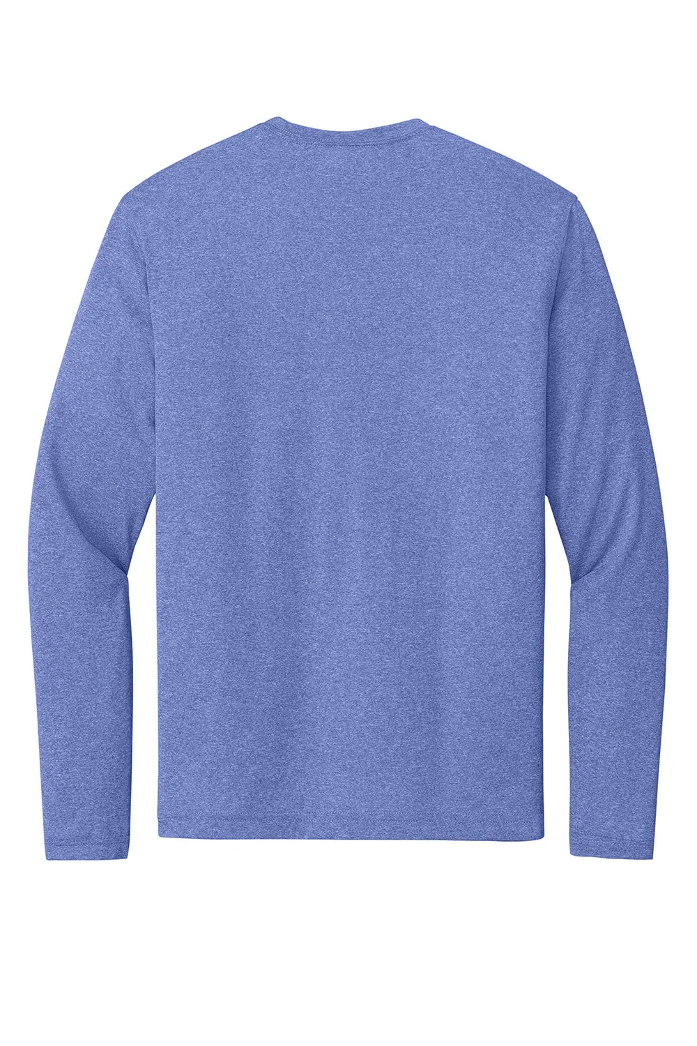 Sport-Tek Mens Contender Heather Moisture Wicking Long Sleeve Crewneck T-Shirt - Heather True Royal Blue Clothing Sport-Tek