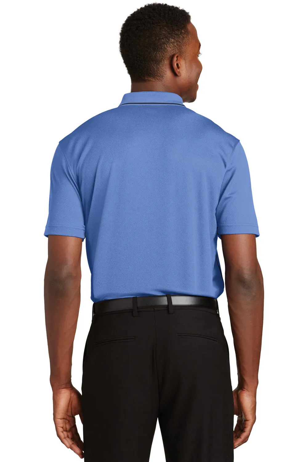 Sport-Tek Mens Dri-Mesh Moisture Wicking Short Sleeve Polo Shirt - Blueberry/Navy Blue - Closeout Clothing Sport-Tek
