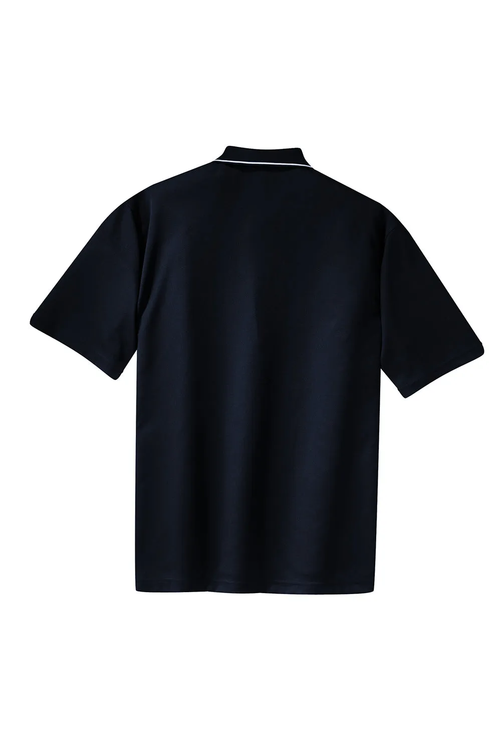 Sport-Tek Mens Dri-Mesh Moisture Wicking Short Sleeve Polo Shirt - Navy Blue/White Clothing Sport-Tek
