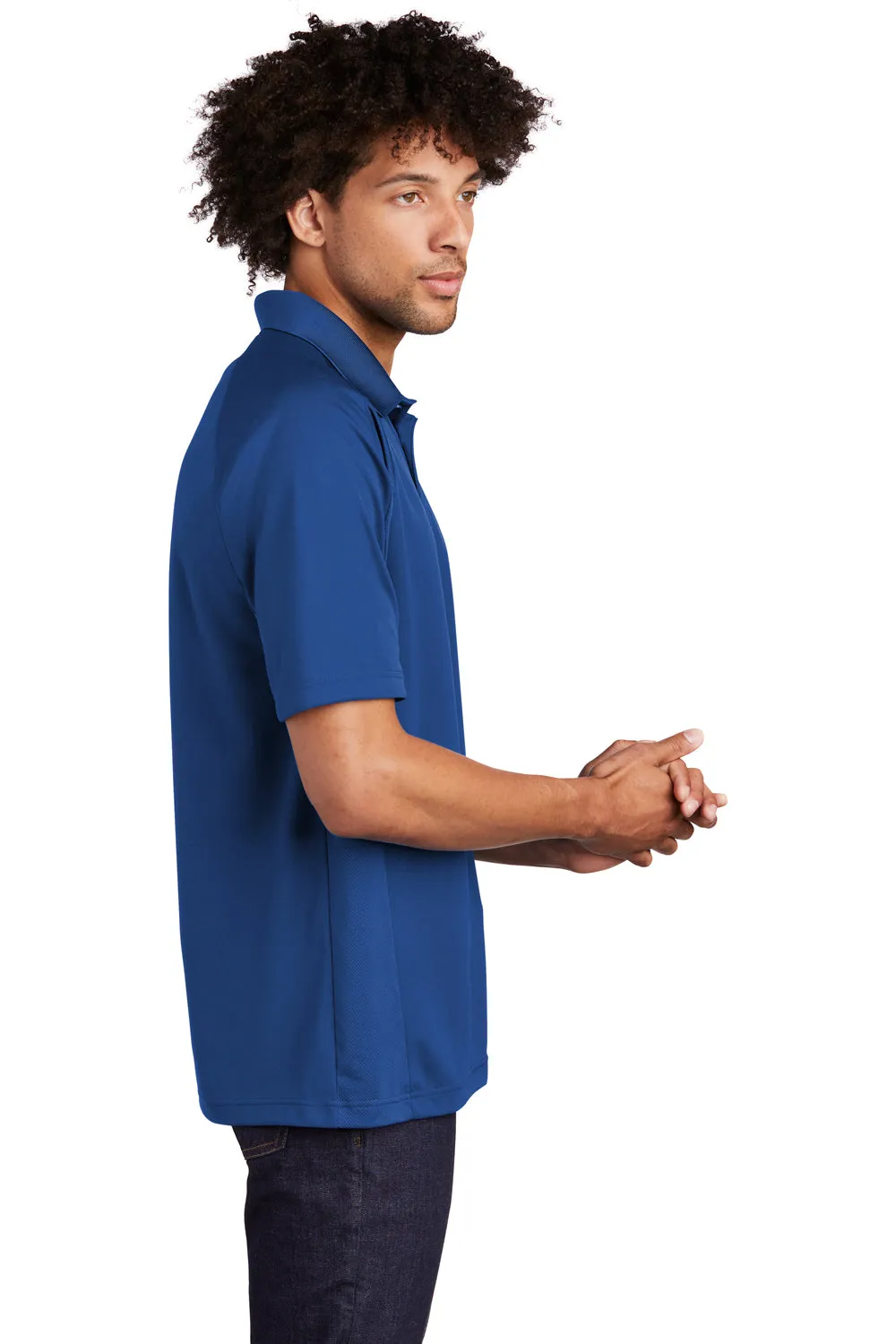 Sport-Tek Mens Dri-Mesh Moisture Wicking Short Sleeve Polo Shirt - Royal Blue Clothing Sport-Tek