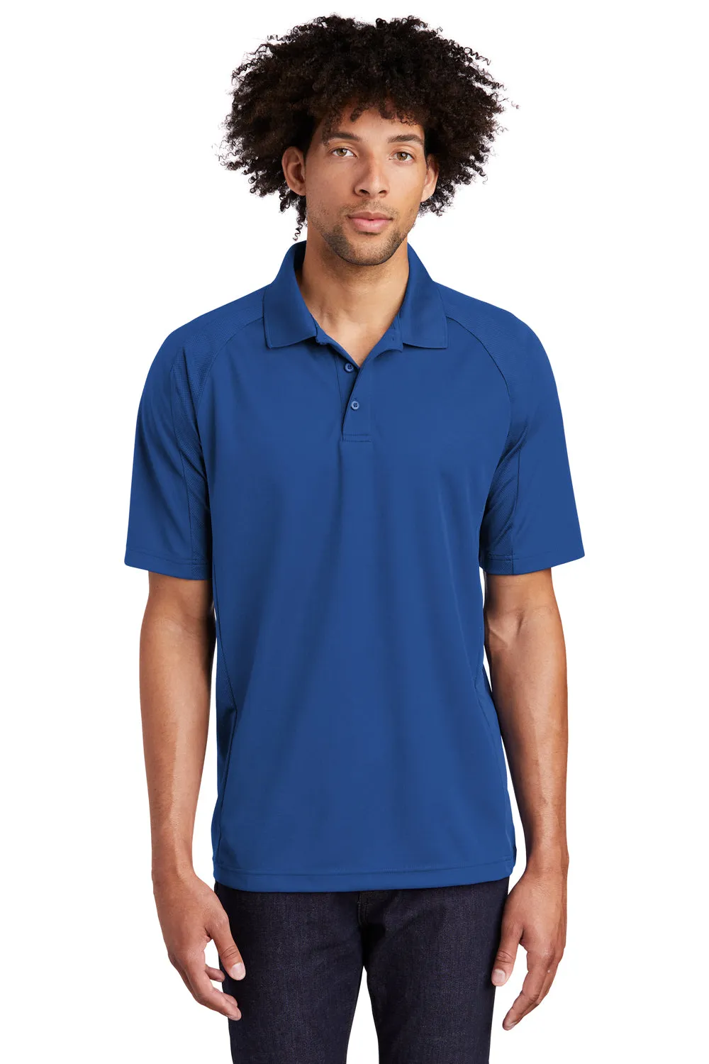 Sport-Tek Mens Dri-Mesh Moisture Wicking Short Sleeve Polo Shirt - Royal Blue Clothing Sport-Tek