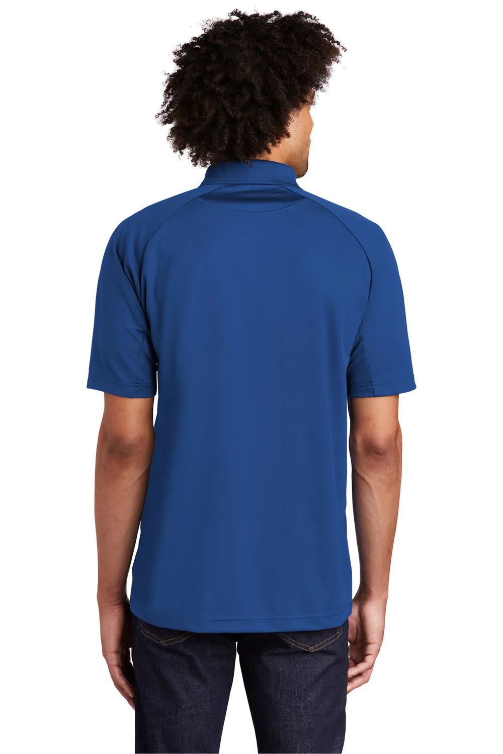 Sport-Tek Mens Dri-Mesh Moisture Wicking Short Sleeve Polo Shirt - Royal Blue Clothing Sport-Tek