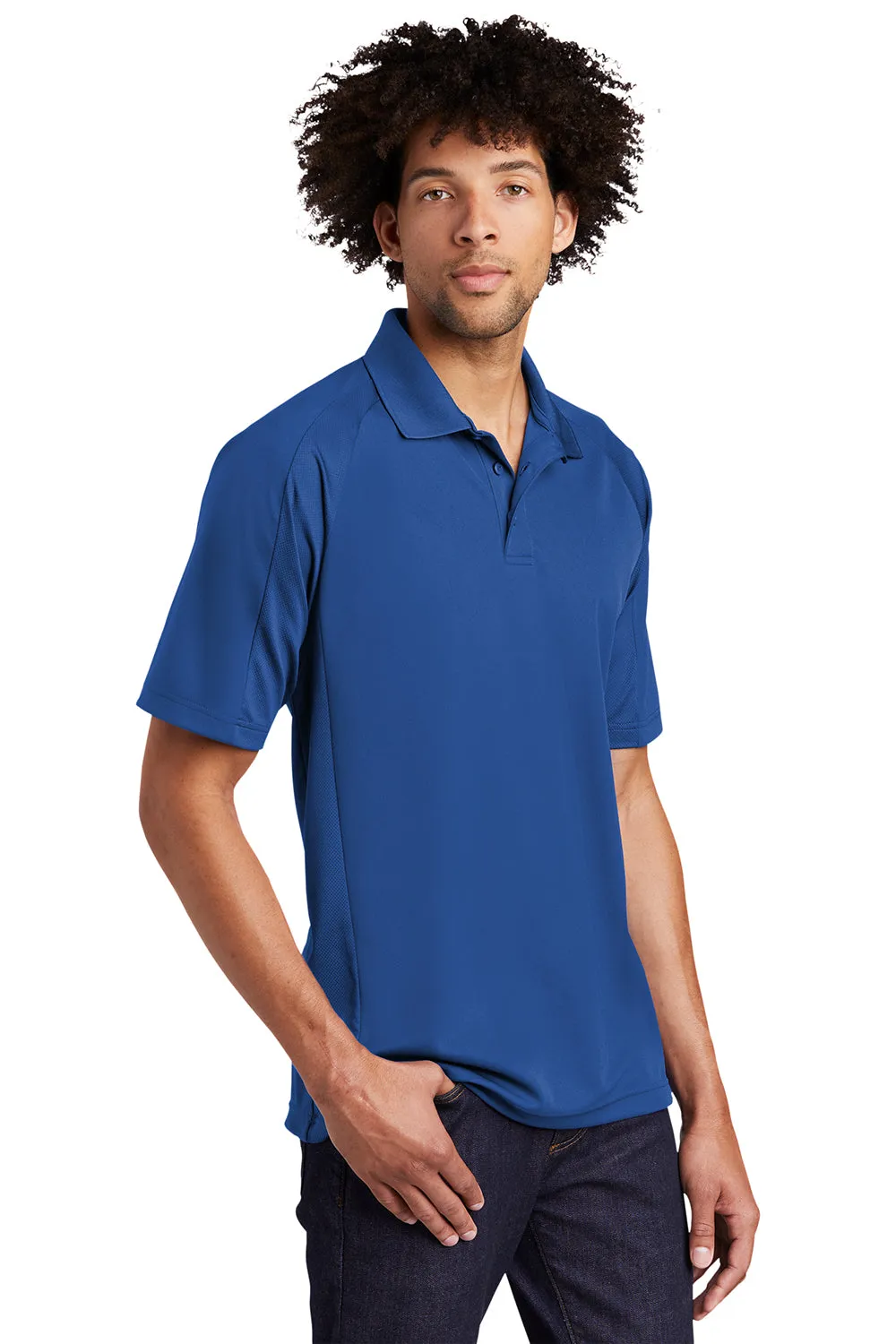Sport-Tek Mens Dri-Mesh Moisture Wicking Short Sleeve Polo Shirt - Royal Blue Clothing Sport-Tek
