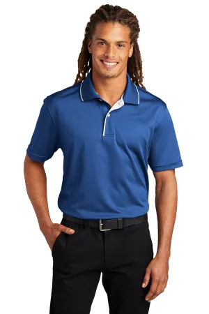 Sport-Tek Mens Dri-Mesh Moisture Wicking Short Sleeve Polo Shirt - Royal Blue/White Clothing Sport-Tek